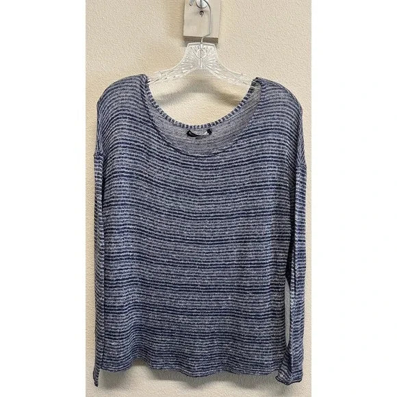 Brandy Melville Blue Stripe Wool Blend Long Sleeve Sweater Womens One Size - Picture 5 of 8